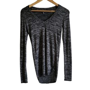 ARITZIA Wilfred Free V-Neck Space Dye Top XS
